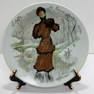 D'Arceau Limoges Collectors Plate Colette La Femme Sportive 1890 Vintage Plate